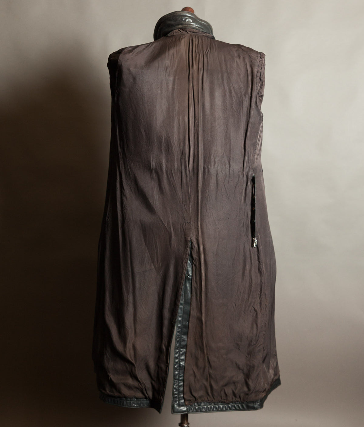 Original 1940s German WWII Private-Purchase Leather Officer Trench Coat