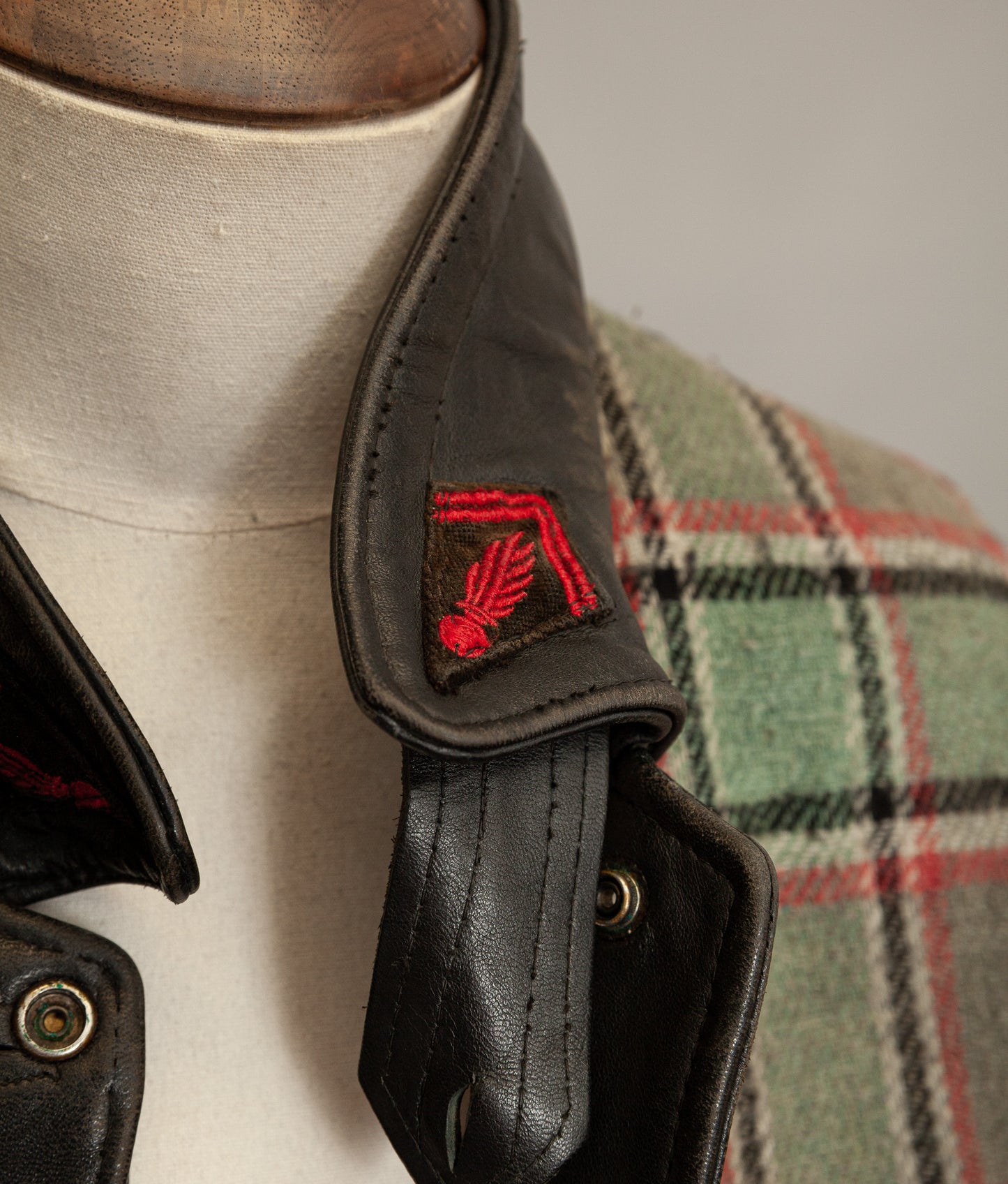 Vintage 1950s French Pompier Fireman Leather Jacket