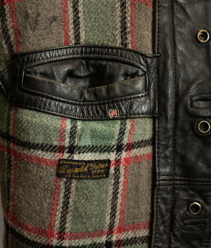 Vintage 1950s French Pompier Fireman Leather Jacket