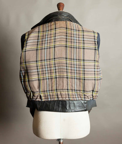 Original 1950s Swiss Leather Motorcycle Jacket, Riri & ZIPP Hardware
