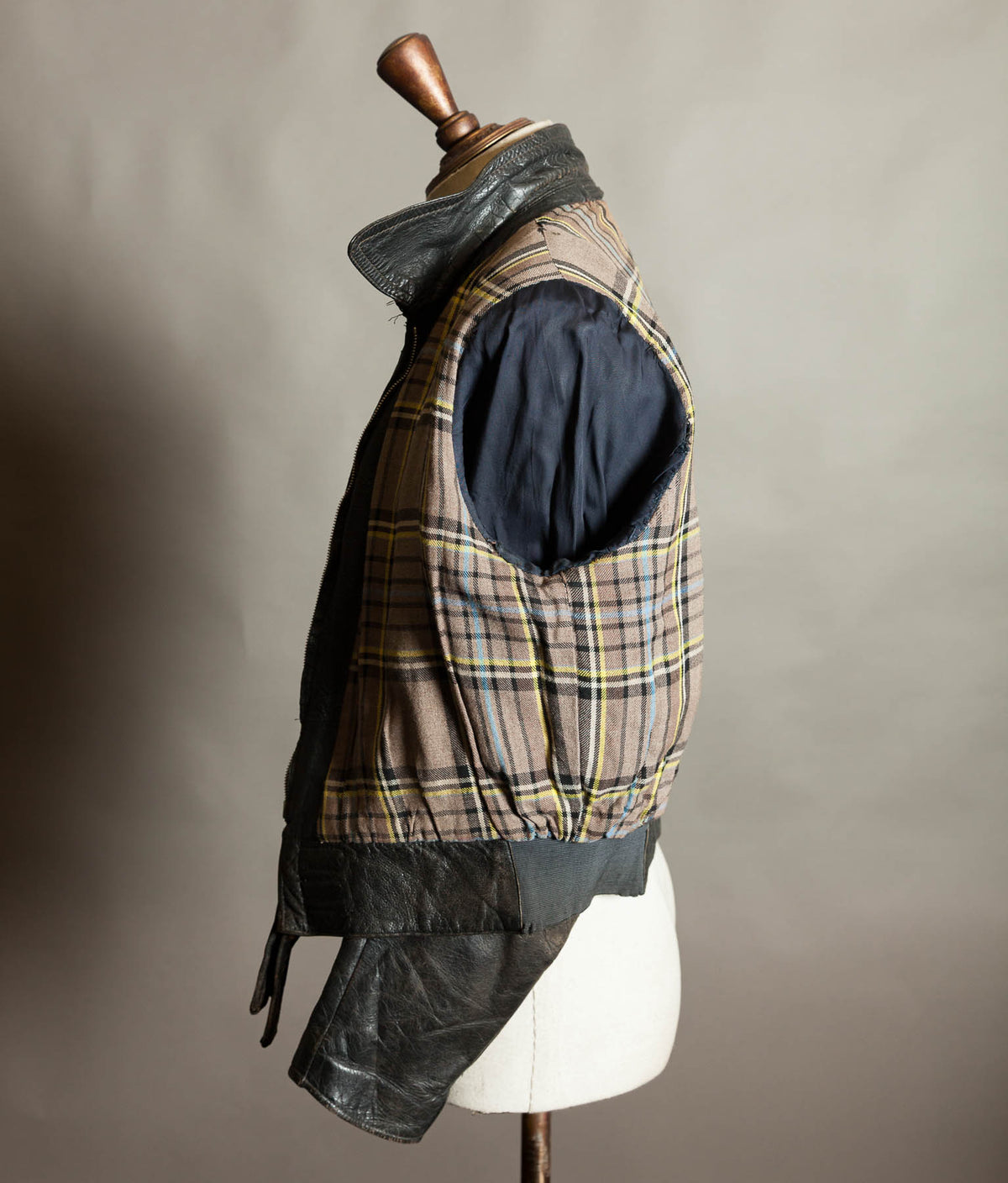 Original 1950s Swiss Leather Motorcycle Jacket, Riri & ZIPP Hardware