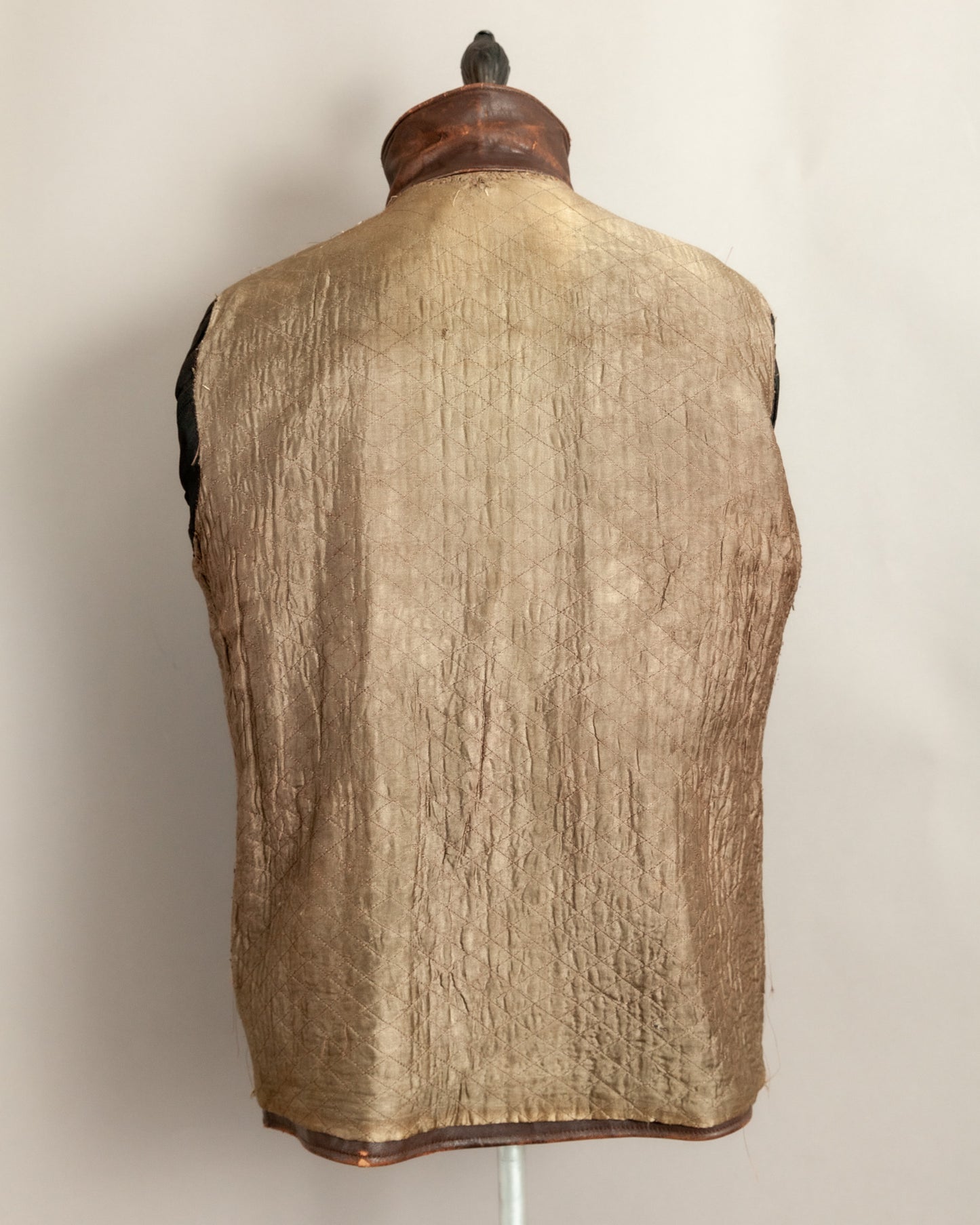 Vintage 1940s French Horsehide Leather Car Coat Large (44S)