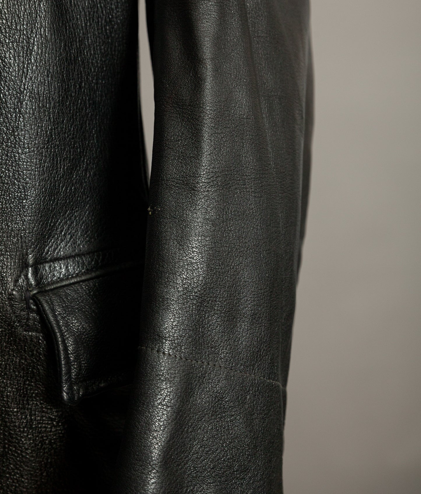 Vintage 1940s Swedish Military Leather Motor Coat Motorkavaj m/1915