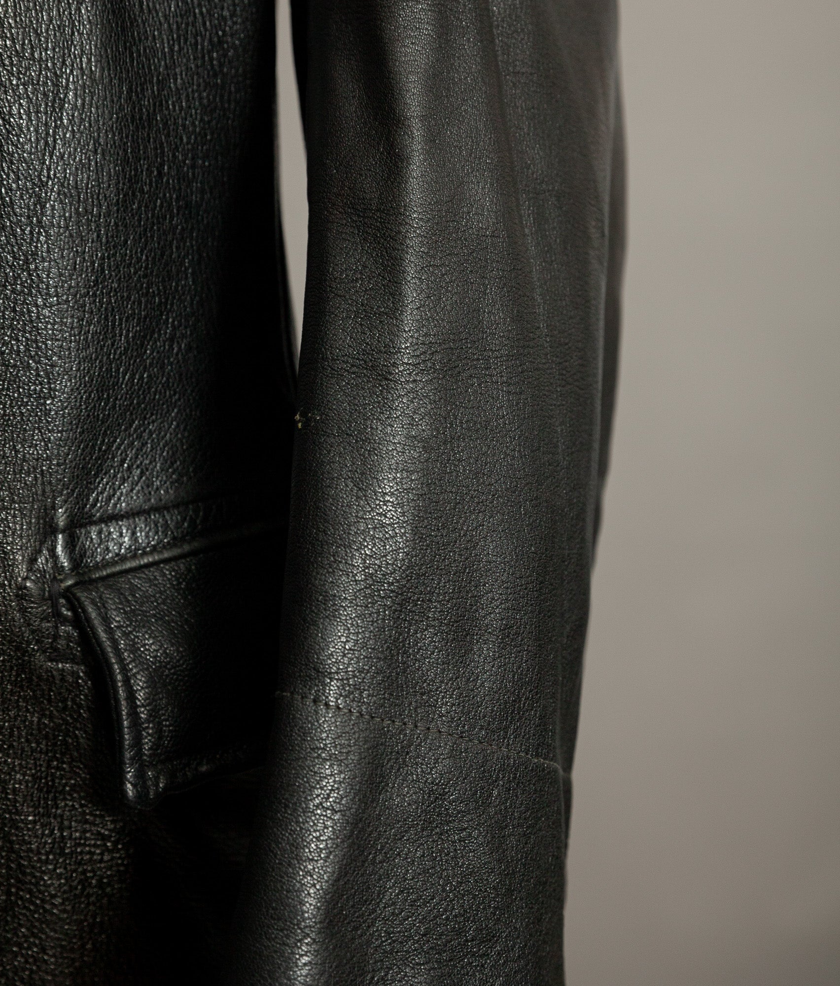 Vintage 1940s Swedish Military Leather Motor Coat Motorkavaj m/1915