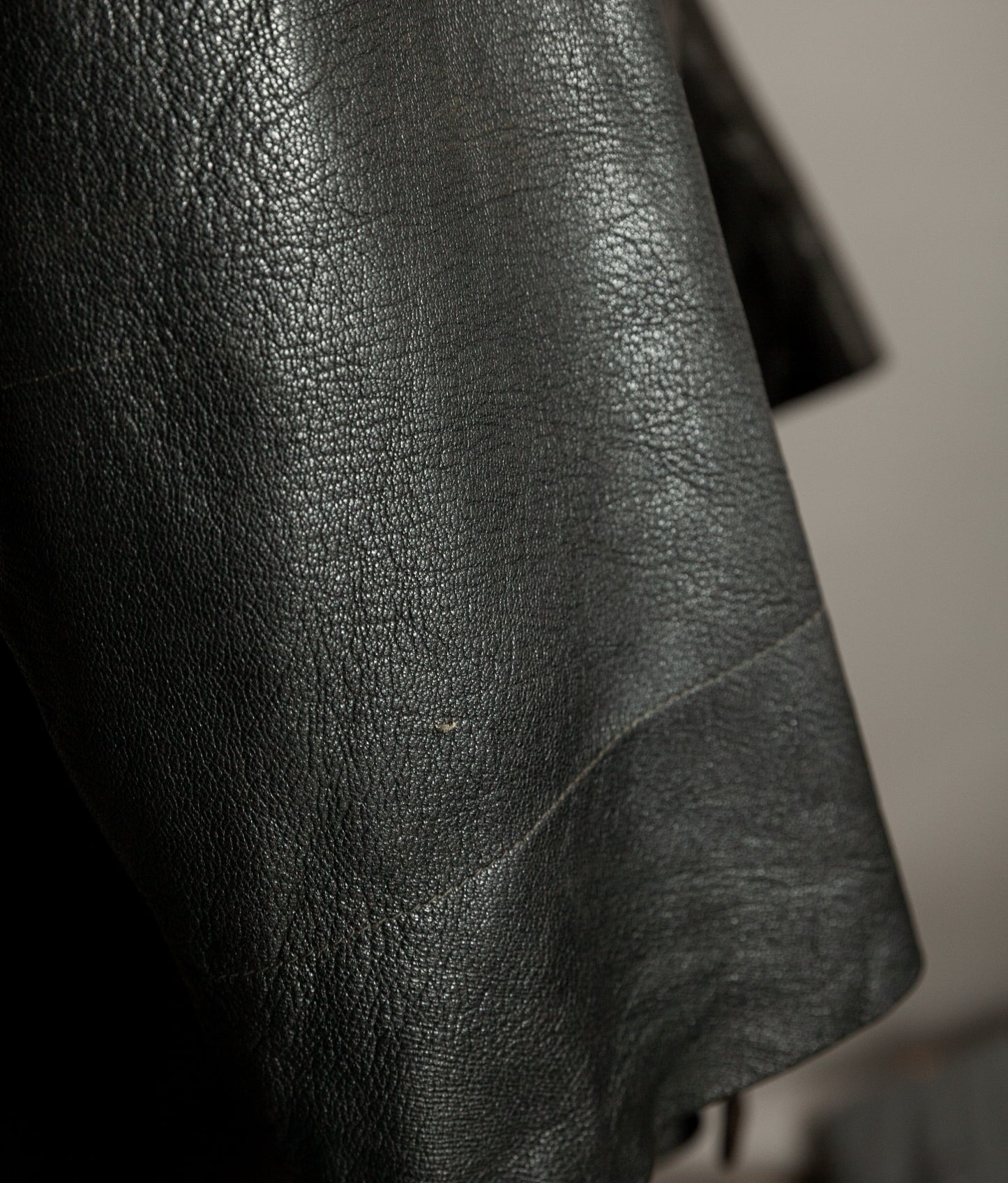 Vintage 1940s Swedish Military Leather Motor Coat Motorkavaj m/1915