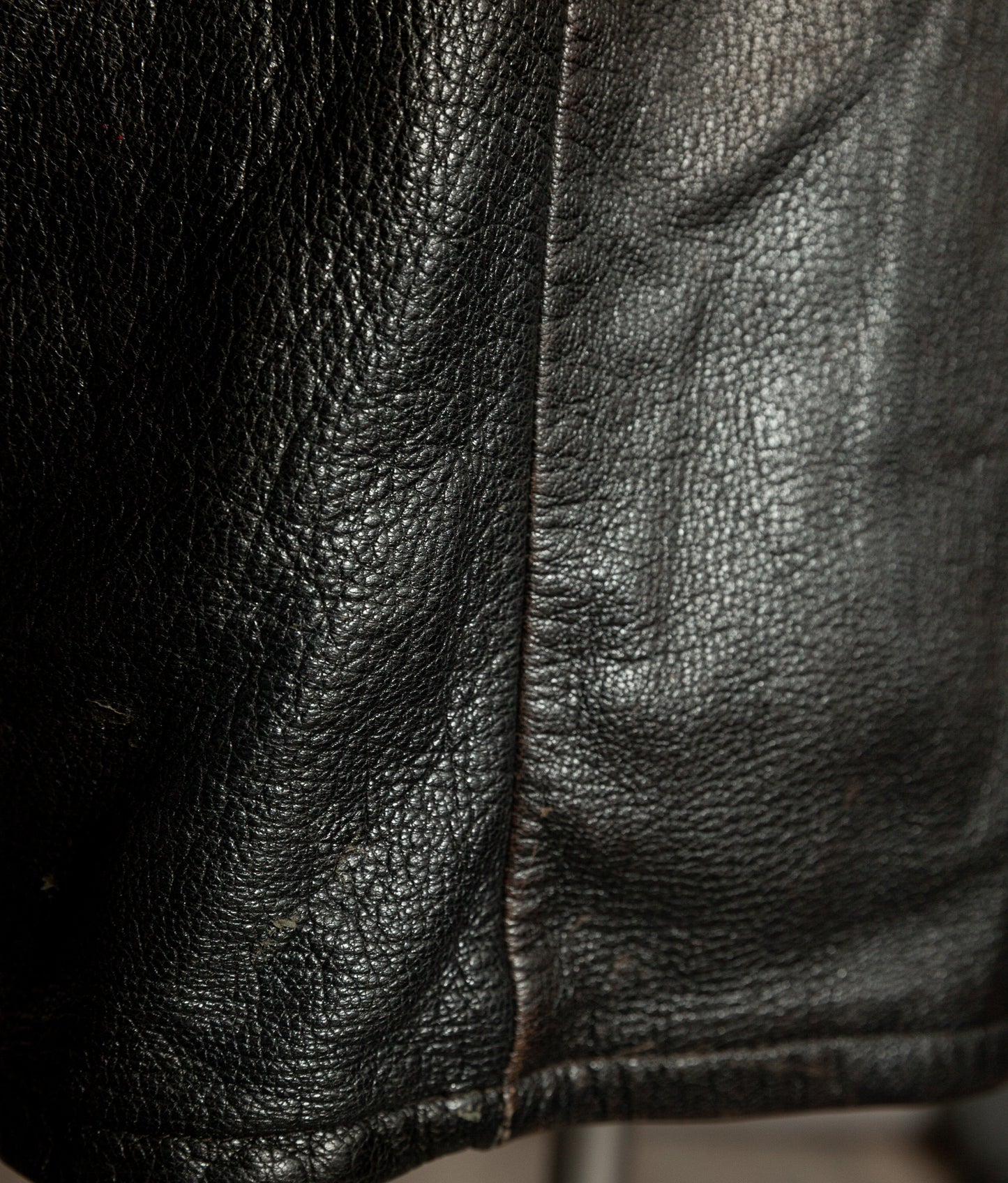 Vintage 1940s Swedish Military Leather Motor Coat Motorkavaj m/1915