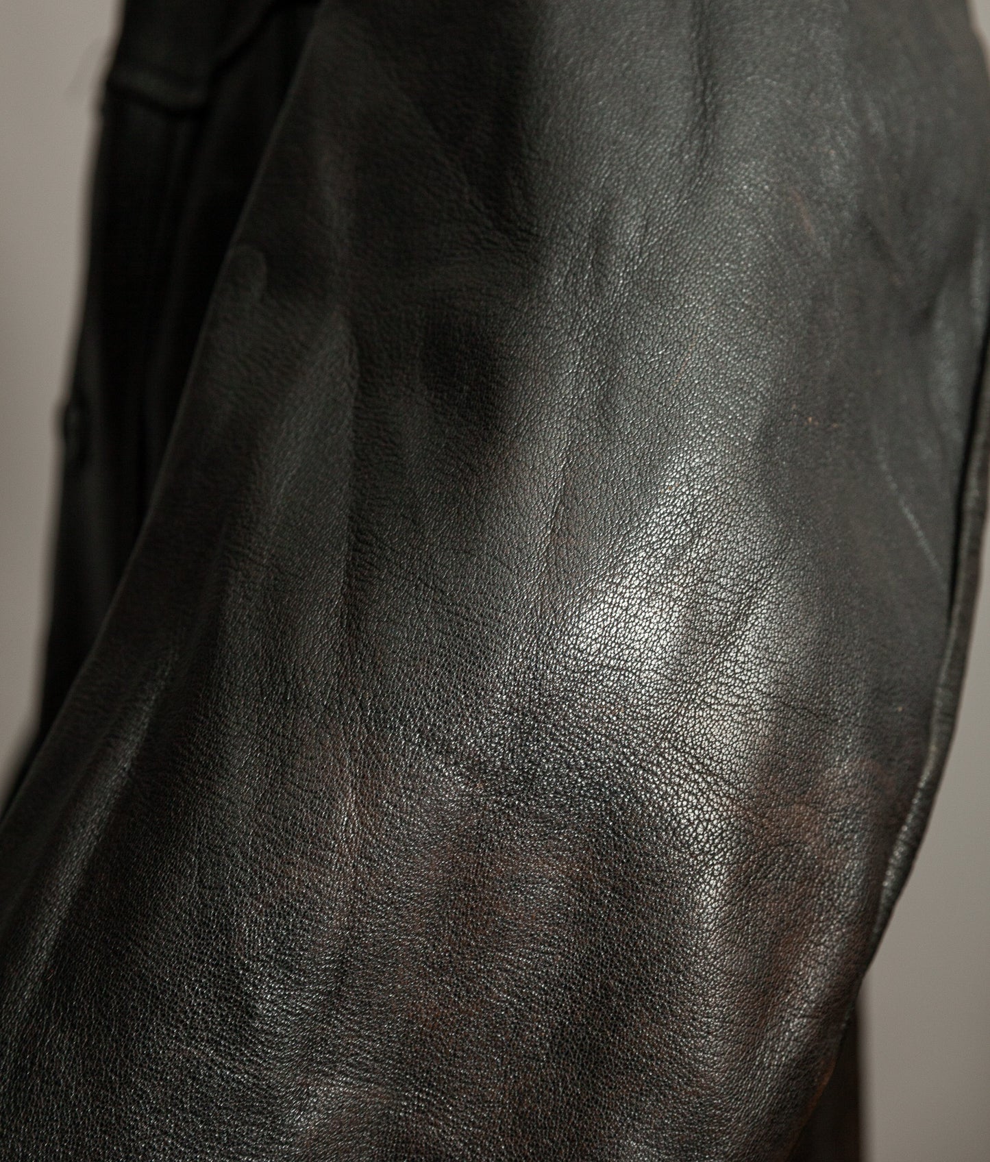 Vintage 1940s Swedish Military Leather Motor Coat Motorkavaj m/1915