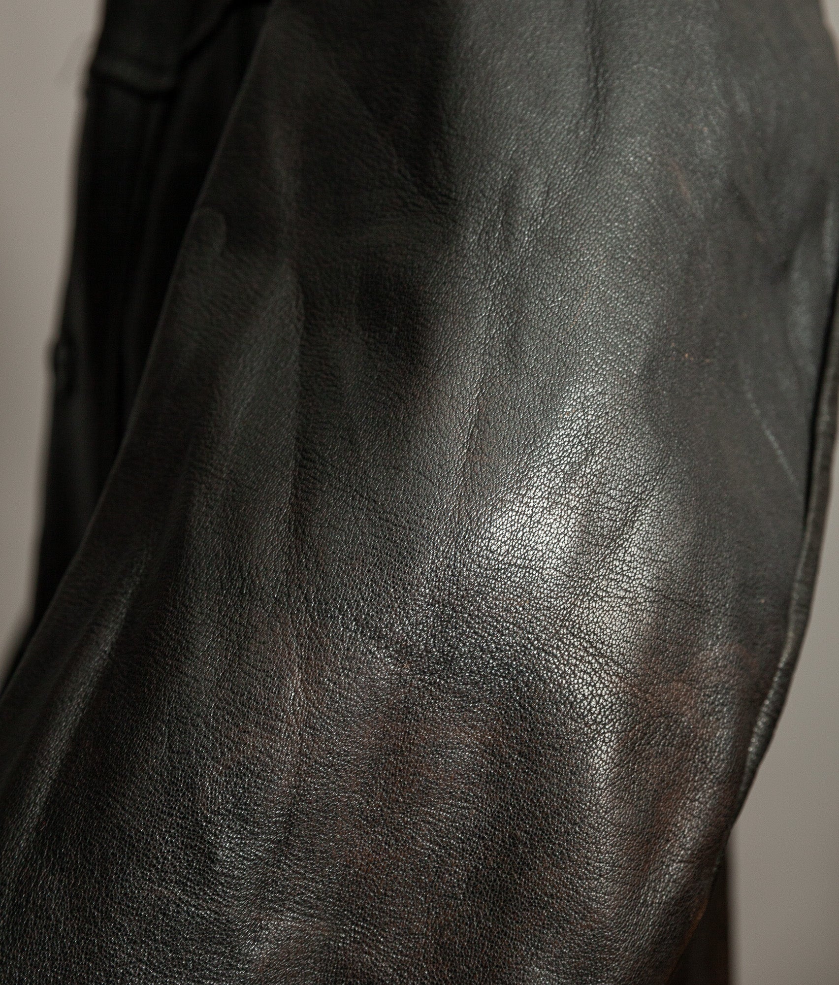 Vintage 1940s Swedish Military Leather Motor Coat Motorkavaj m/1915