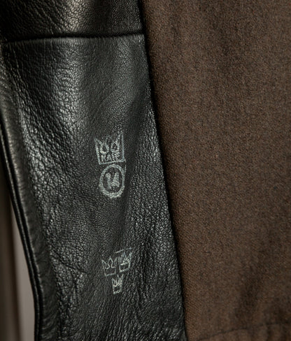 Tre Kronor Swedish military inspection stamp leather motor coat m1915