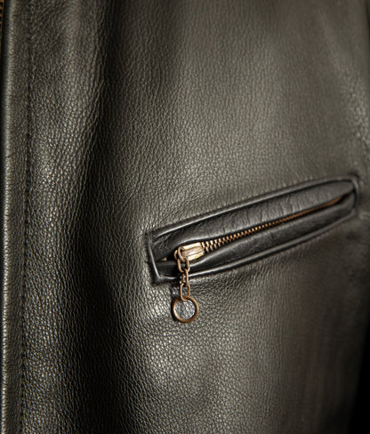 Vintage Schott 681 single rider jacket chest pocket detail
