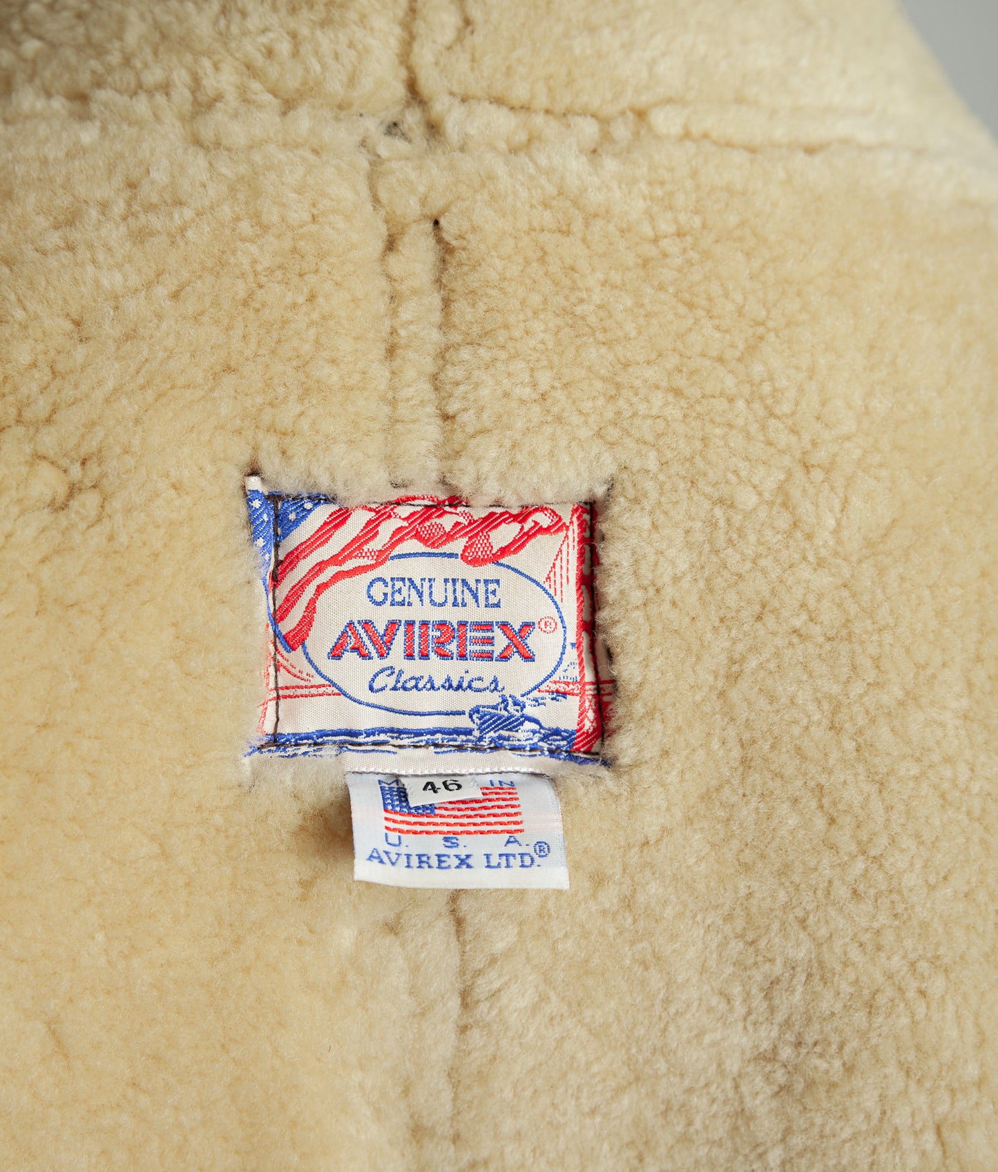 Vintage Avirex Classics B-3 Sheepskin Bomber Jacket USA