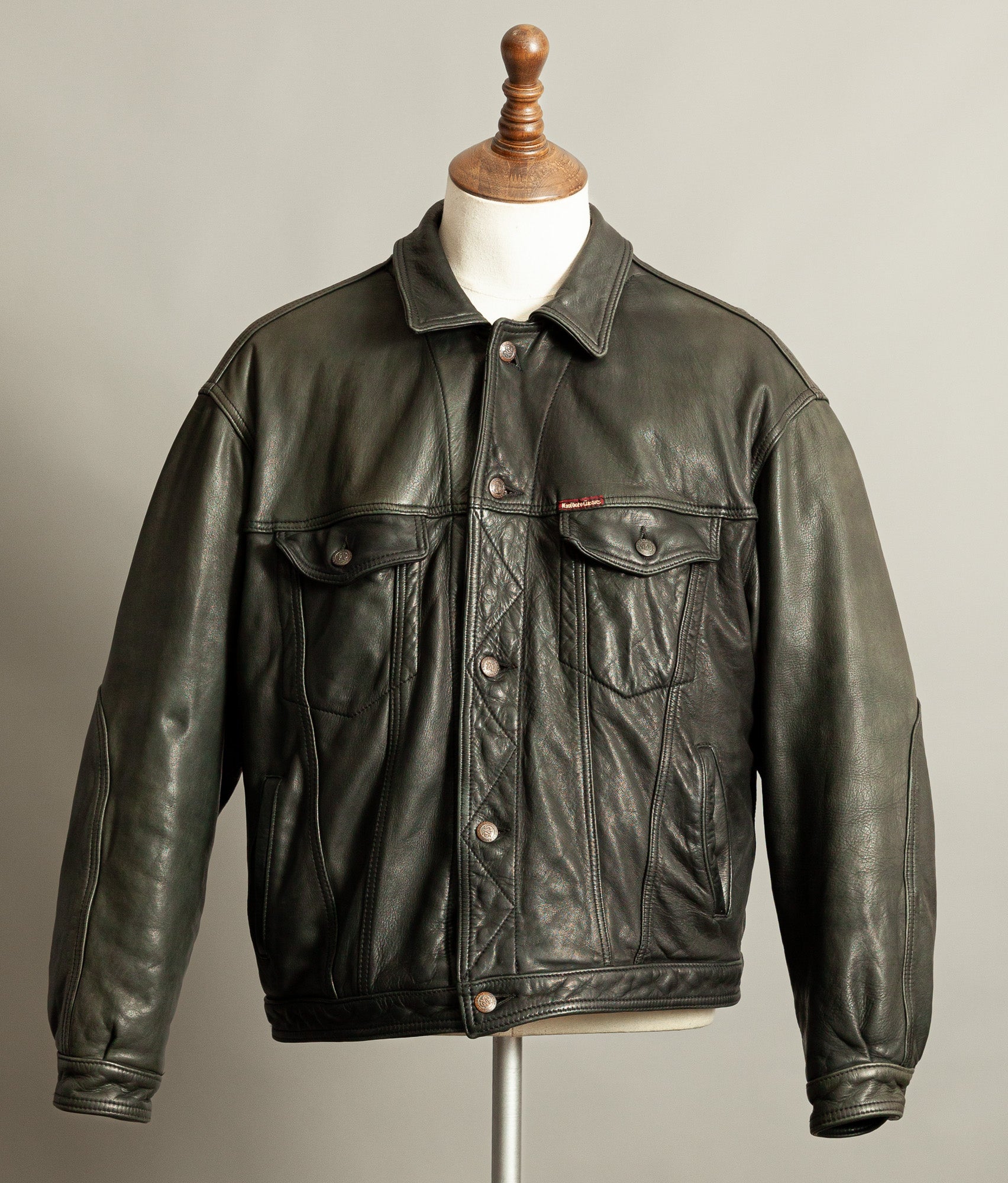 Vintage Marlboro Classics Leather Trucker Jacket 1980s