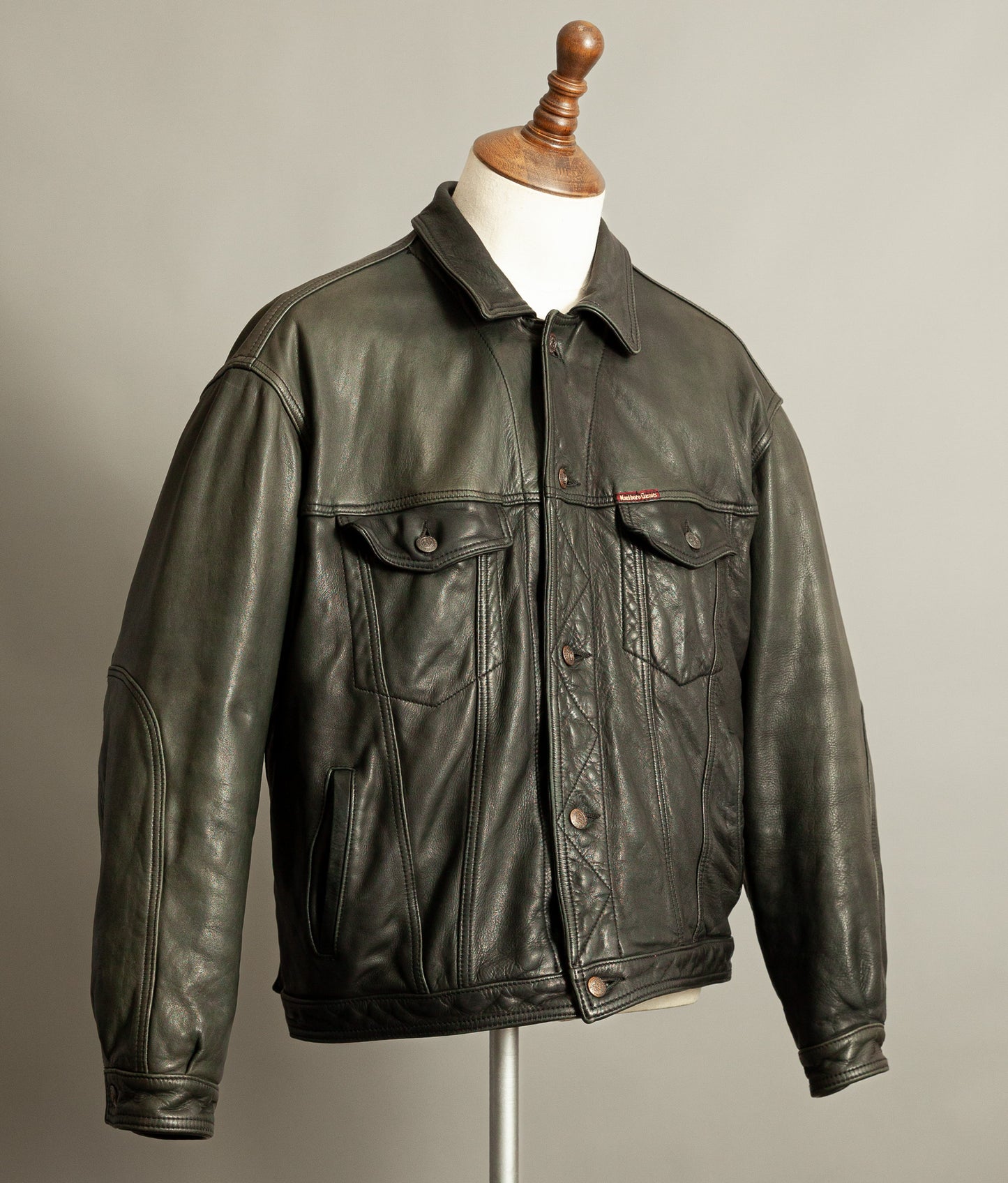 Vintage Marlboro Classics Leather Trucker Jacket 1980s
