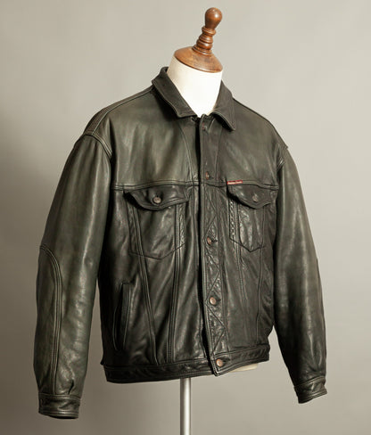 Vintage Marlboro Classics Leather Trucker Jacket 1980s