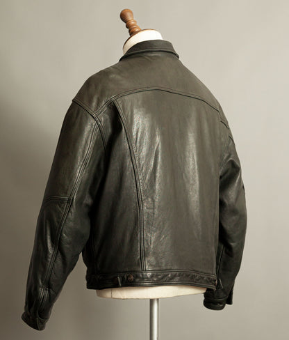 Vintage Marlboro Classics Leather Trucker Jacket 1980s