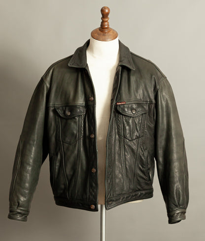 Vintage Marlboro Classics Leather Trucker Jacket 1980s