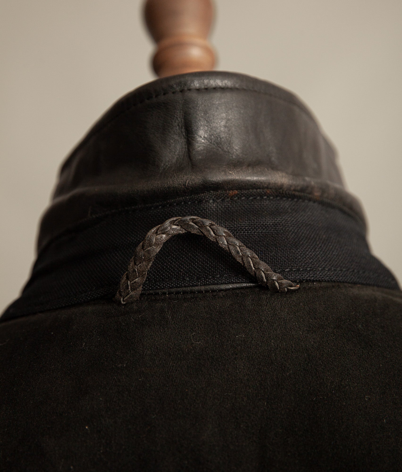 Vintage 1950s Austrian Motorcycle Police Leather Jacket RITSCH Hardware