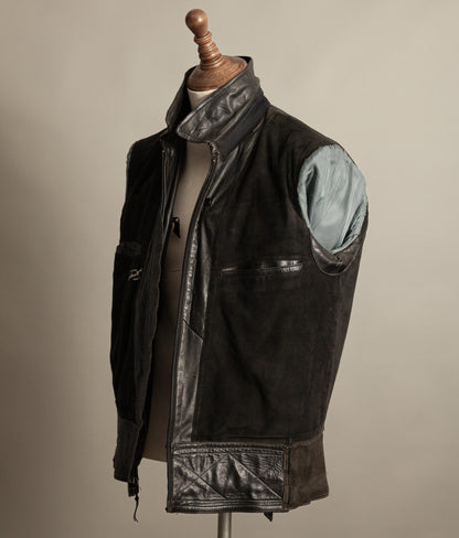 Vintage 1950s Austrian Motorcycle Police Leather Jacket RITSCH Hardware