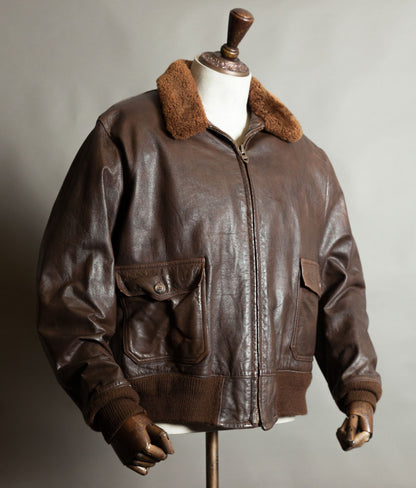 Vintage 1970s Gokey's G-1 Style Goatskin Flying Jacket, Mouton Collar