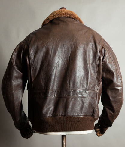 Vintage 1970s Gokey's G-1 Style Goatskin Flying Jacket, Mouton Collar