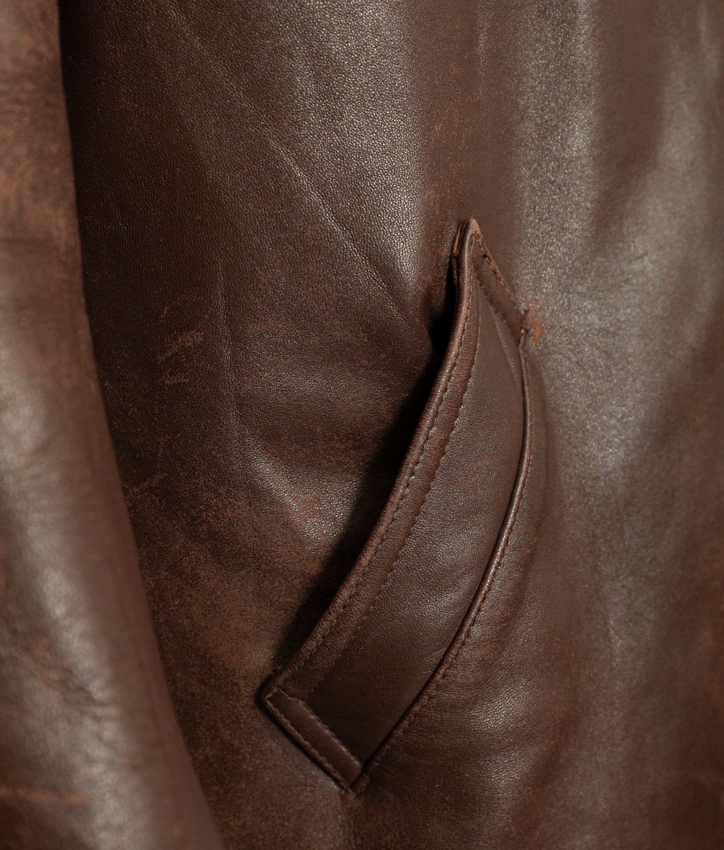 Vintage 1950s French Leather Workwear Jacket Chrome Tanned Cowhide