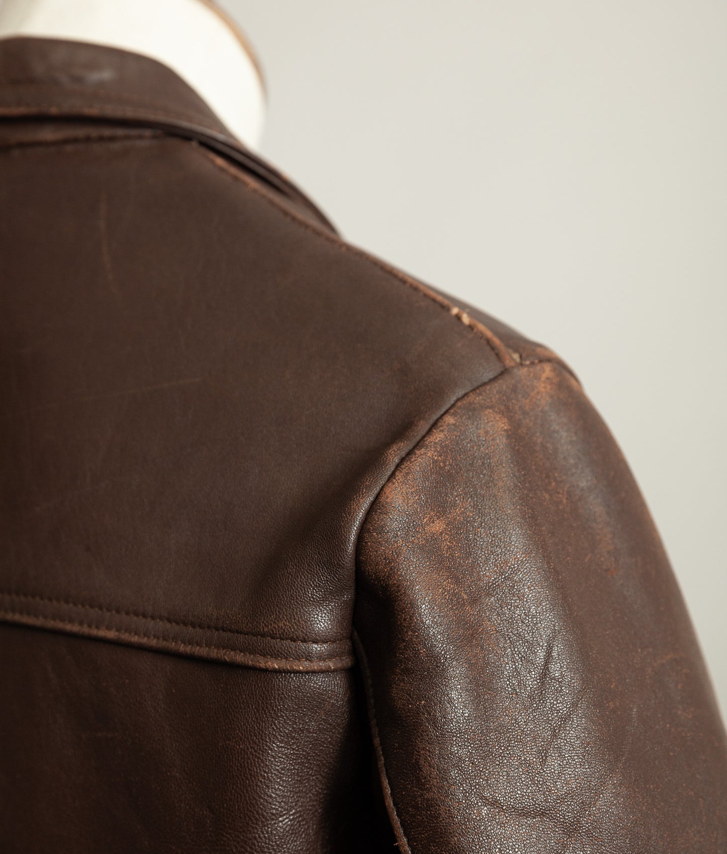 Vintage 1950s French Leather Workwear Jacket Chrome Tanned Cowhide