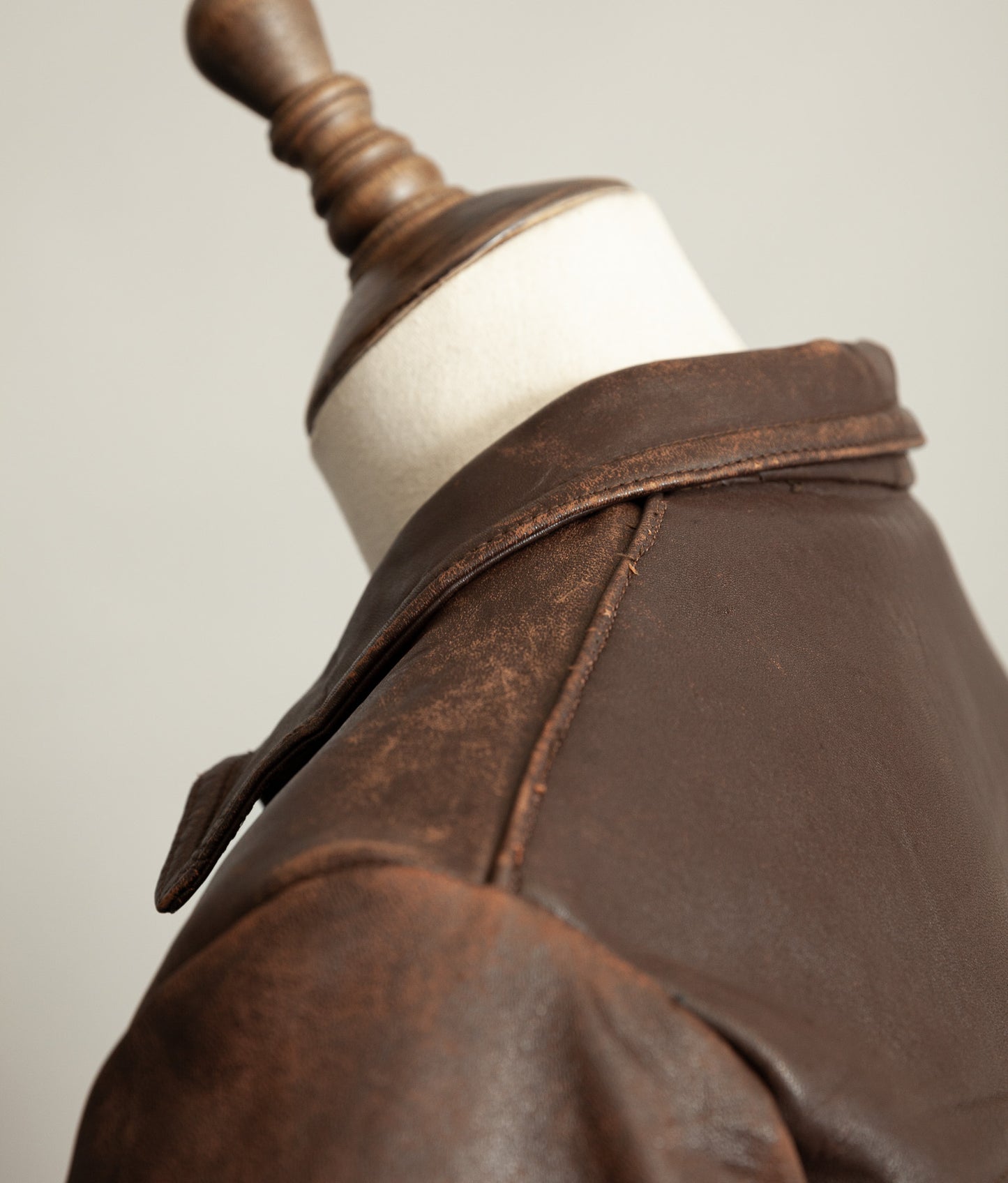 Vintage 1950s French Leather Workwear Jacket Chrome Tanned Cowhide