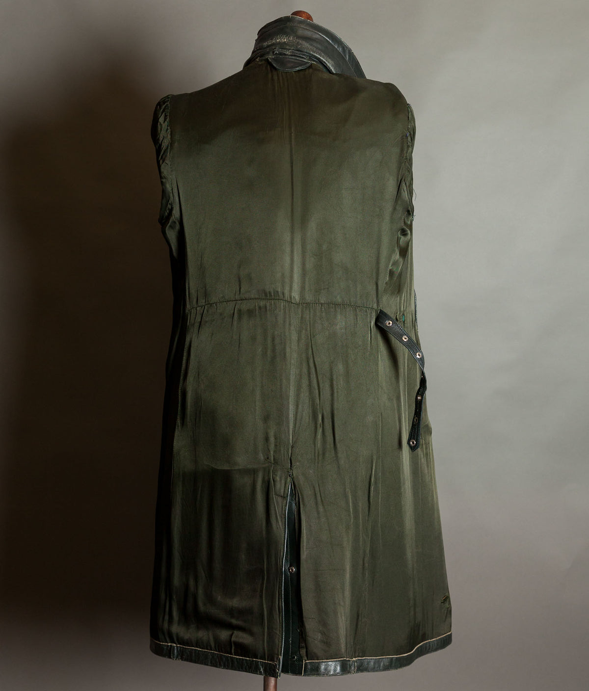 Original 1940s WWII German Leather Officer Trench Coat
