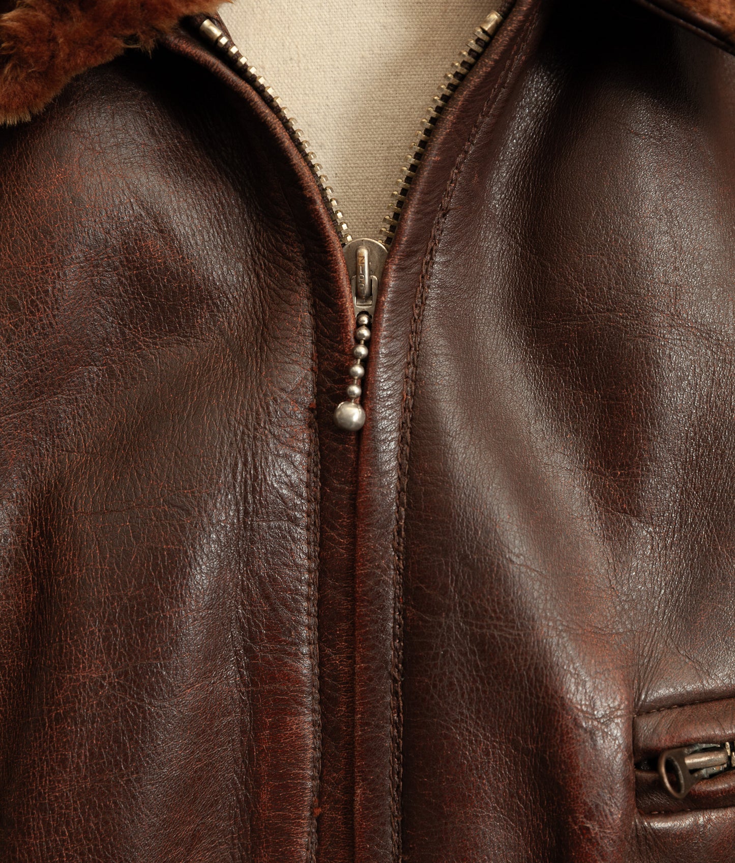 Vintage 1940s Austrian Alpine Horsehide Leather Car Coat