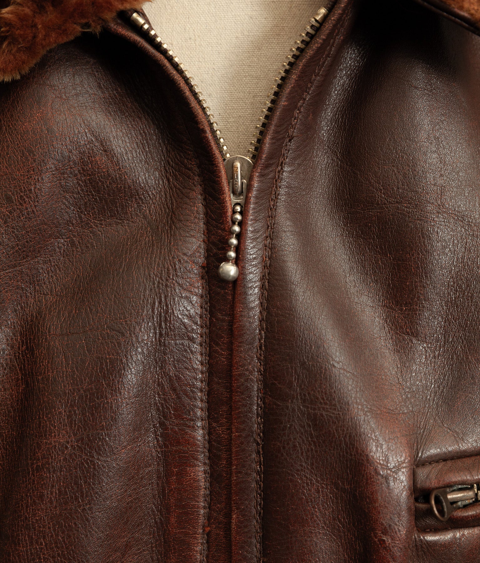 Vintage 1940s Austrian Alpine Horsehide Leather Car Coat