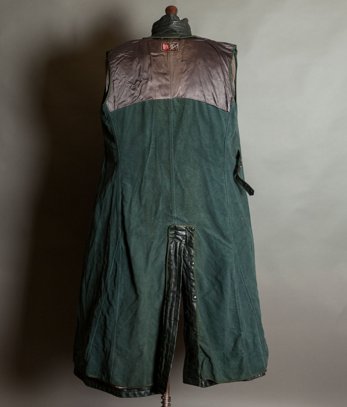 Original 1940s WW2 German Leather Officer Trench Coat