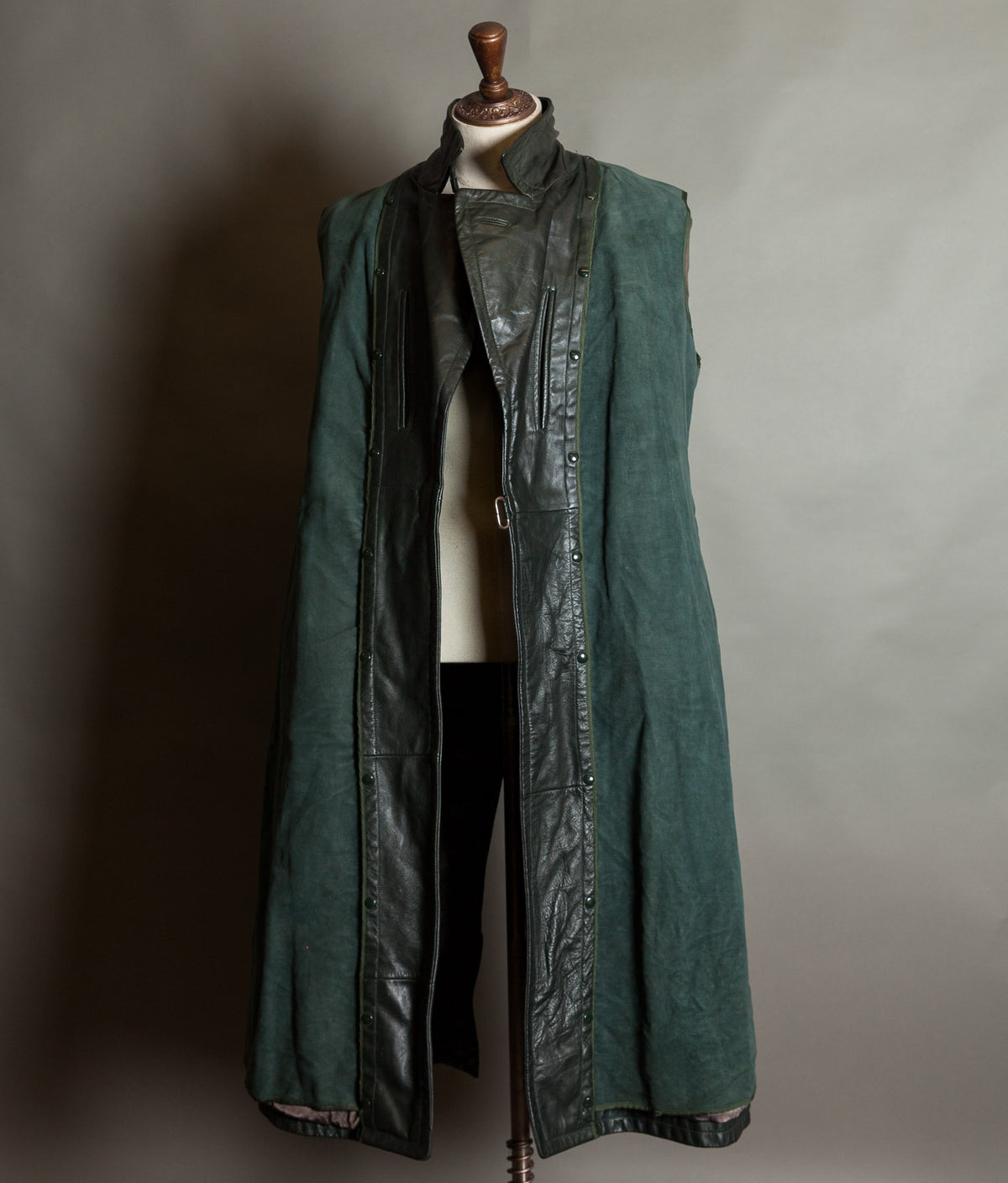 Original 1940s WW2 German Leather Officer Trench Coat