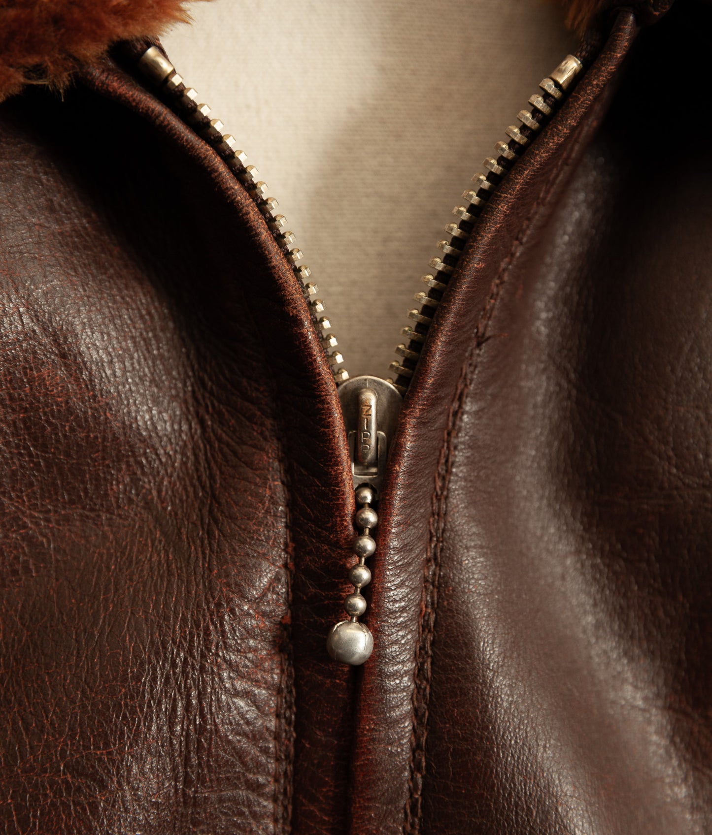 Vintage 1940s Austrian Alpine Horsehide Leather Car Coat