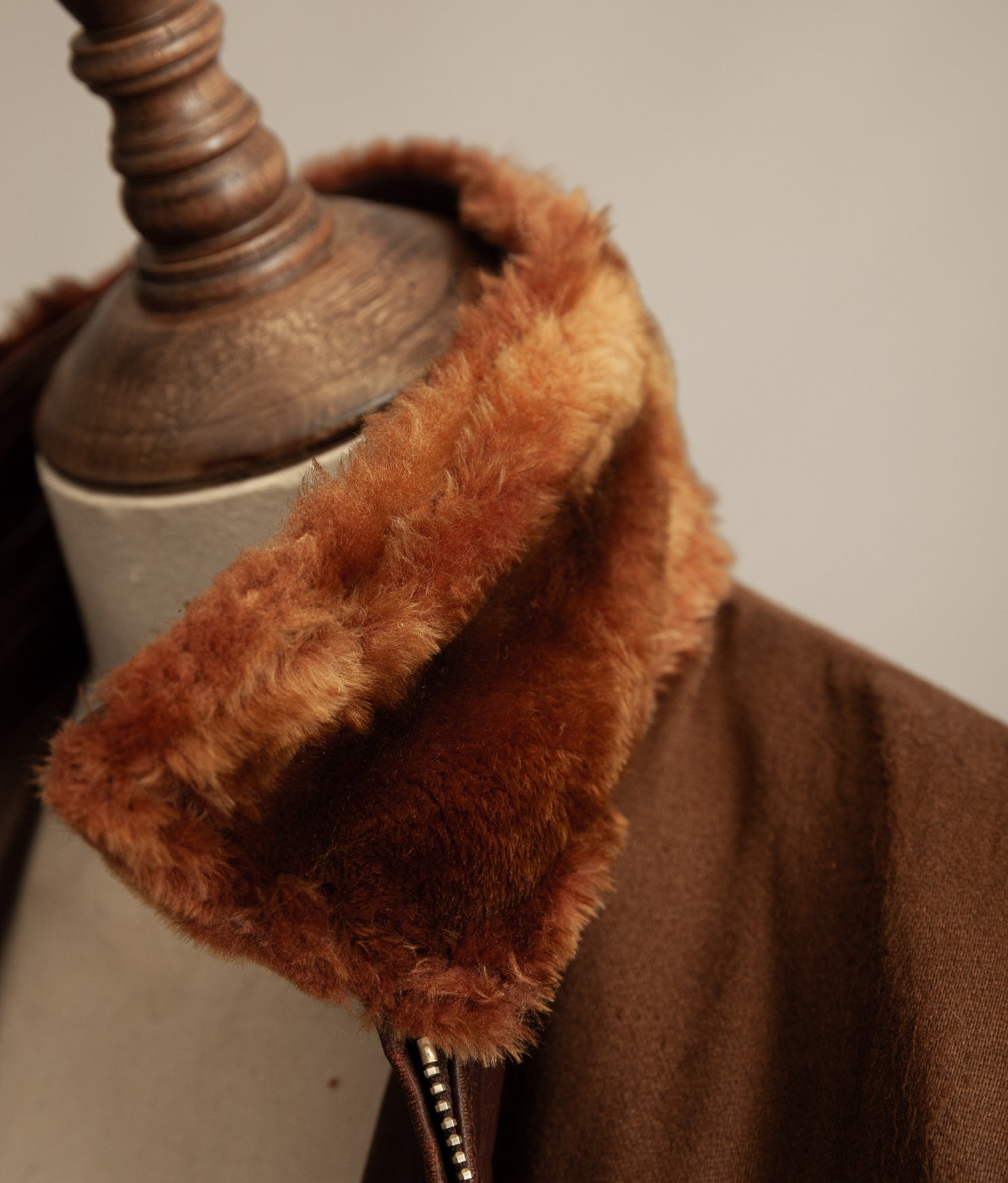 Vintage 1940s Austrian Alpine Horsehide Leather Car Coat