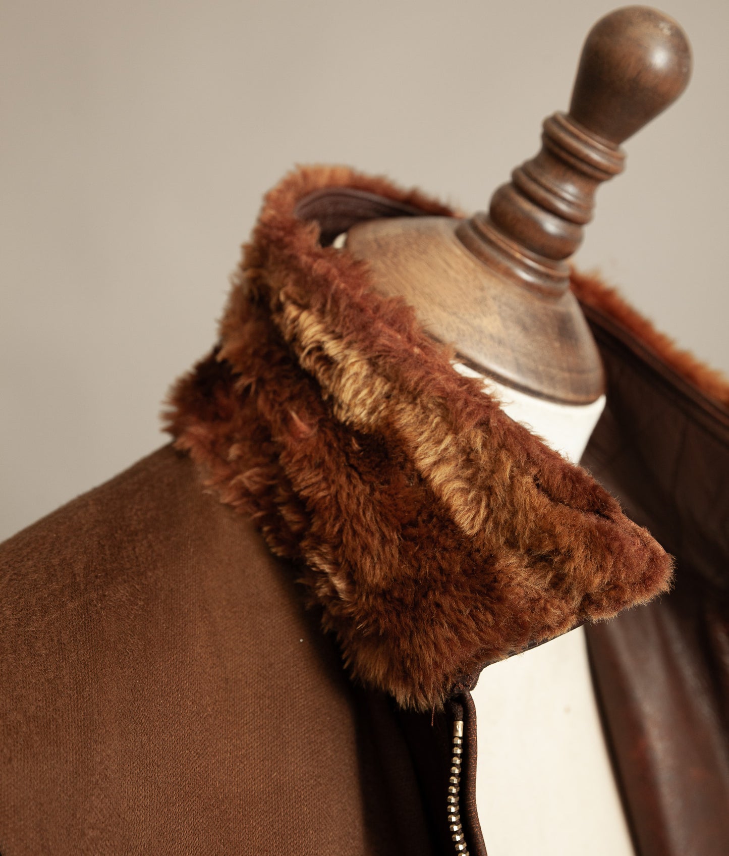 Vintage 1940s Austrian Alpine Horsehide Leather Car Coat