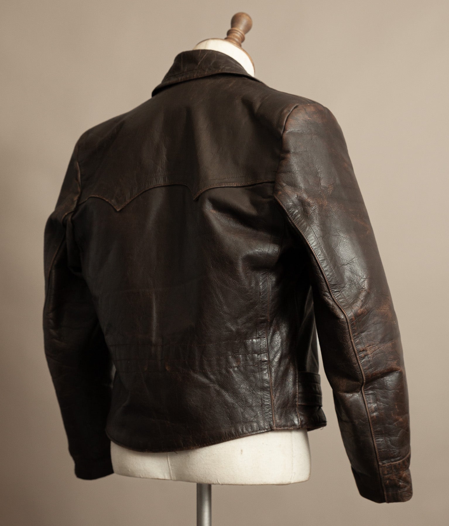 WWII 1940s German Gelmok Horsehide Leather Motorcycle Jacket