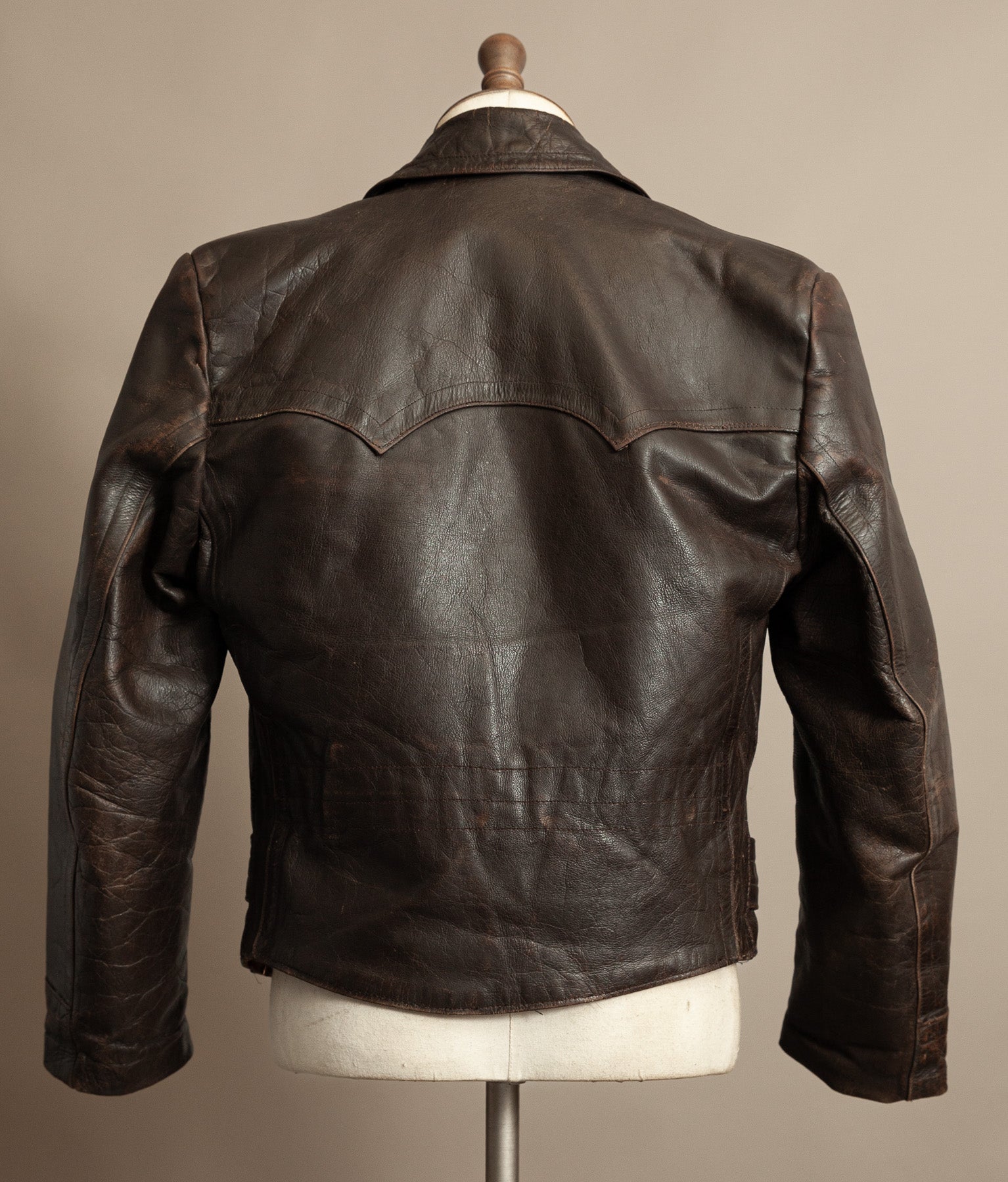 WWII 1940s German Gelmok Horsehide Leather Motorcycle Jacket