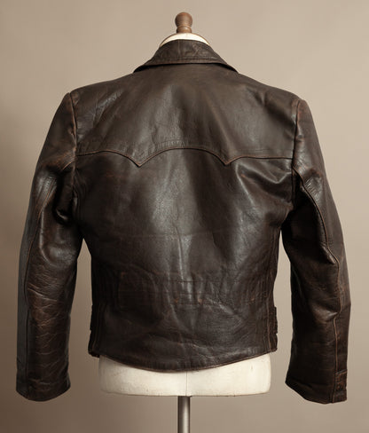 WWII 1940s German Gelmok Horsehide Leather Motorcycle Jacket
