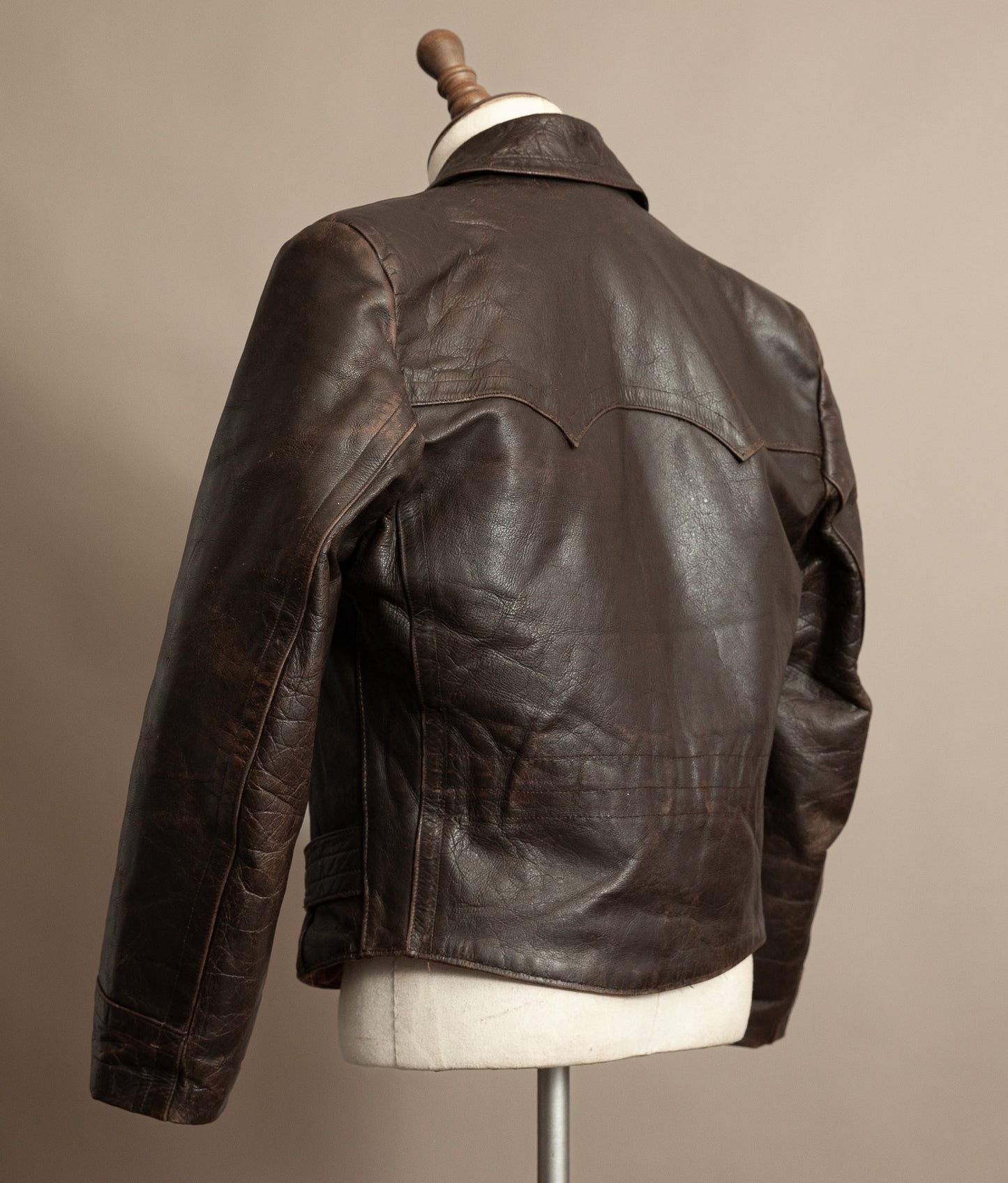 WWII 1940s German Gelmok Horsehide Leather Motorcycle Jacket