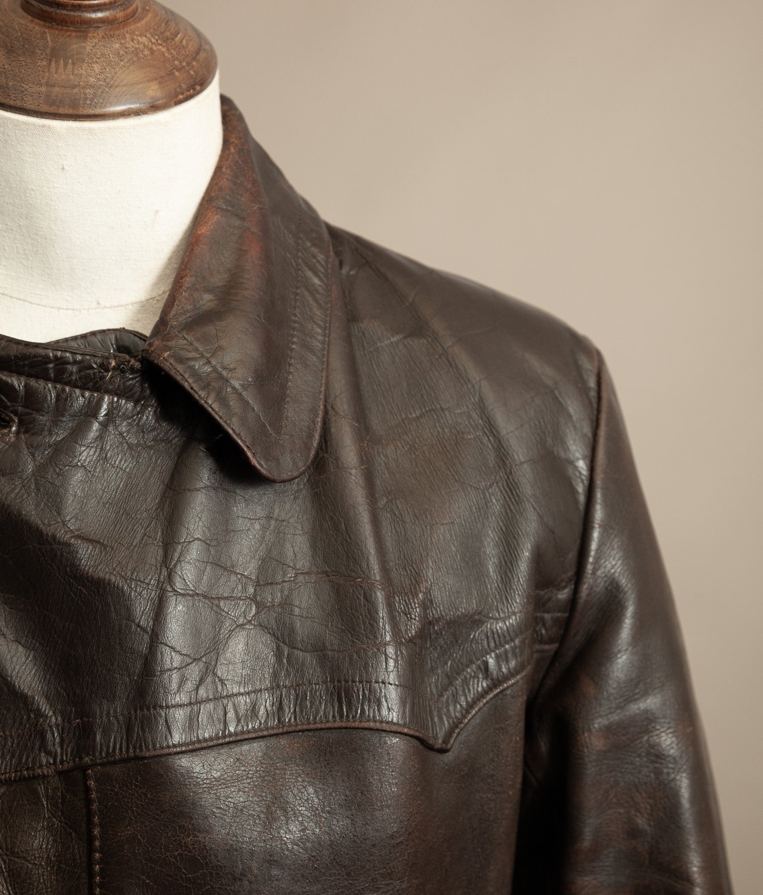 WWII 1940s German Gelmok Horsehide Leather Motorcycle Jacket