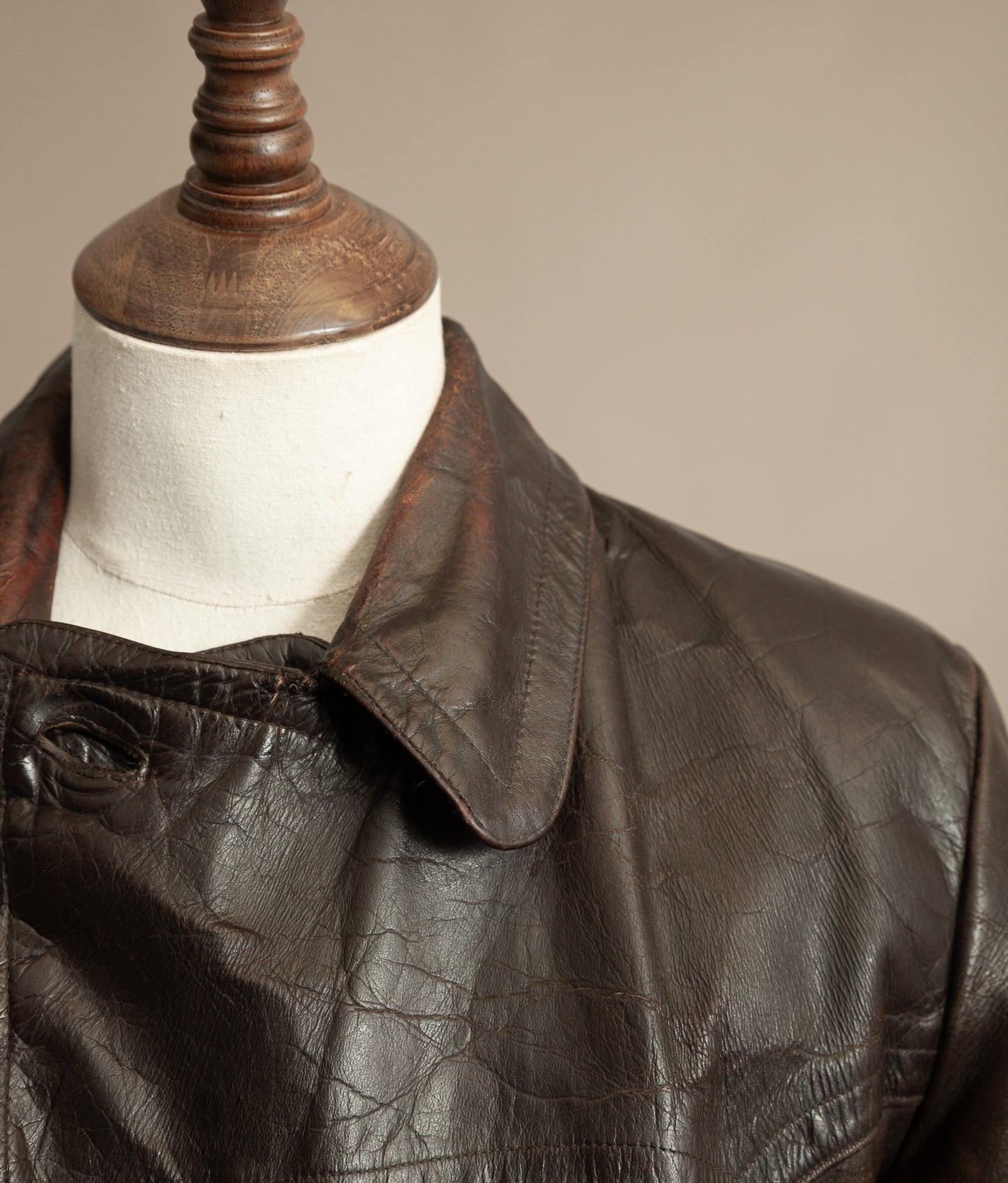 WWII 1940s German Gelmok Horsehide Leather Motorcycle Jacket