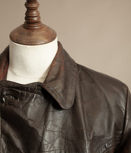 WWII 1940s German Gelmok Horsehide Leather Motorcycle Jacket