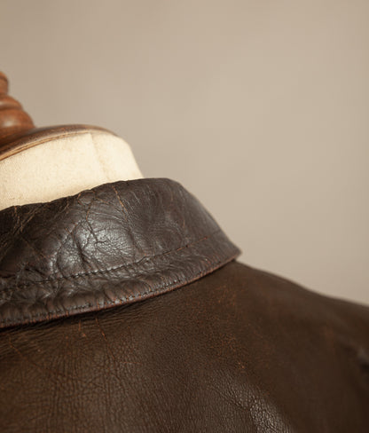 WWII 1940s German Gelmok Horsehide Leather Motorcycle Jacket