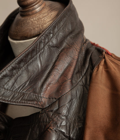 WWII 1940s German Gelmok Horsehide Leather Motorcycle Jacket
