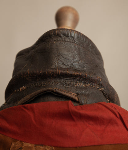 WWII 1940s German Gelmok Horsehide Leather Motorcycle Jacket