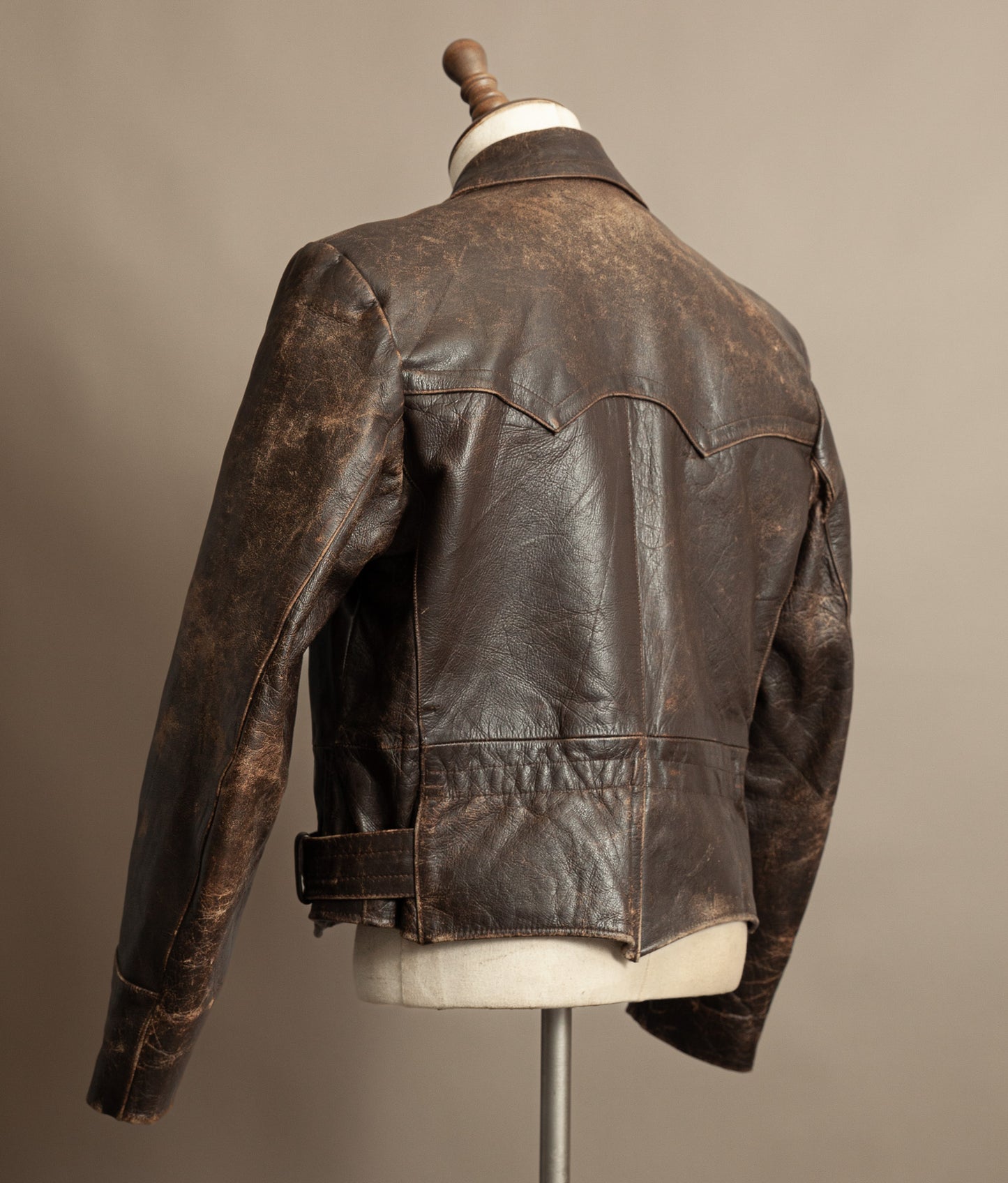 Vintage 1940s WWII German Dispatch Rider Leather Jacket