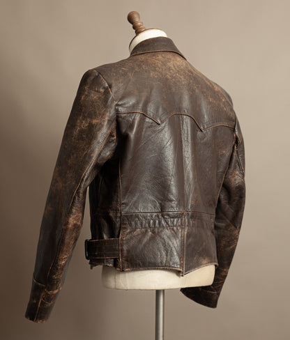 Vintage 1940s WWII German Dispatch Rider Leather Jacket