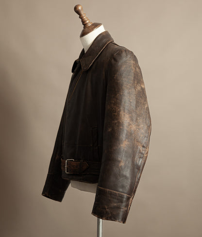 Vintage 1940s WWII German Dispatch Rider Leather Jacket