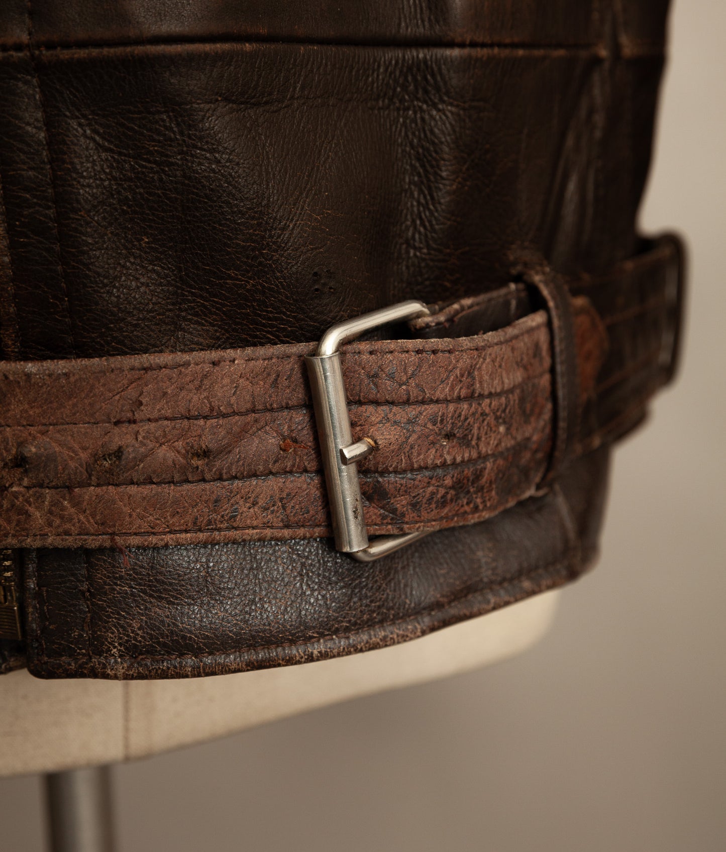 Vintage 1940s WWII German Dispatch Rider Leather Jacket