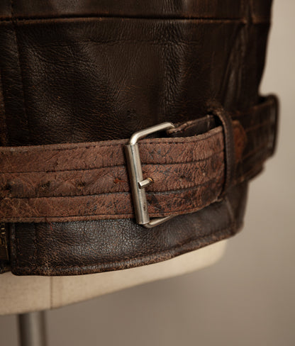 Vintage 1940s WWII German Dispatch Rider Leather Jacket